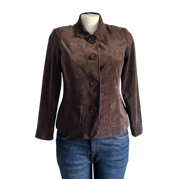 Chocolate Brown Corduroy Blazer Jacket - XL - Picture 1 of 7
